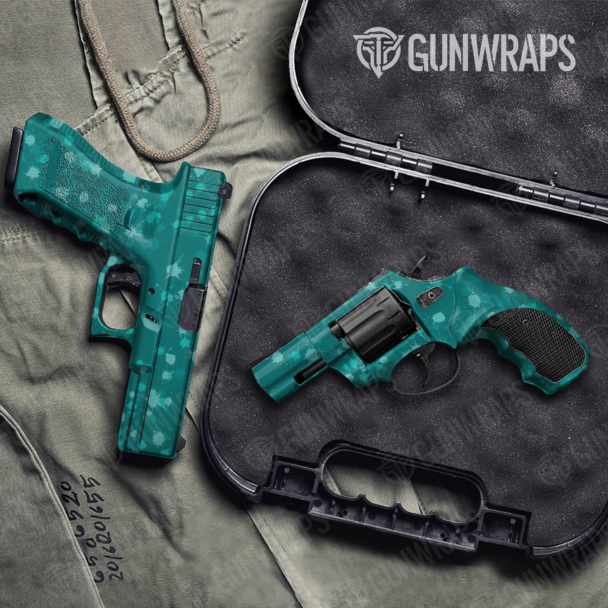 Pistol & Revolver Paintball Elite Tiffany Blue Gun Skin Vinyl Wrap