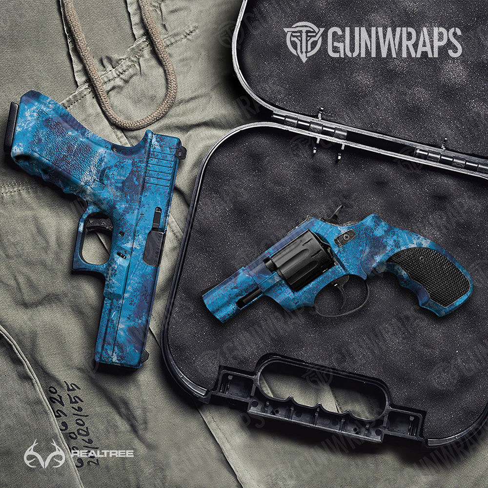 Pistol & Revolver Realtree XTREME Dark Blue Camo Gun Skin Vinyl Wrap