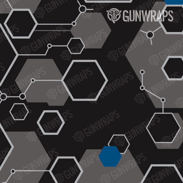 AR 15 Mag Hex DNA Blue Gun Skin Pattern