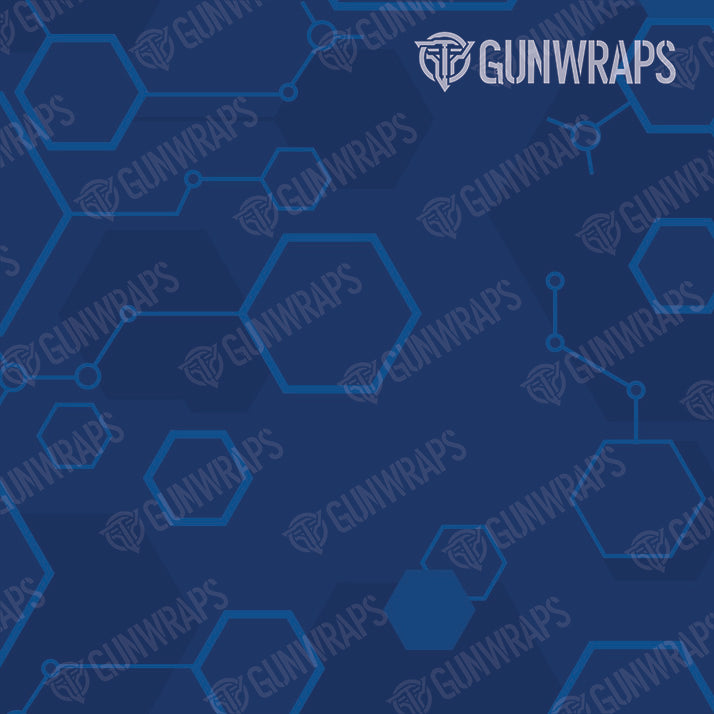 AR 15 Hex DNA Elite Blue Gun Skin Pattern