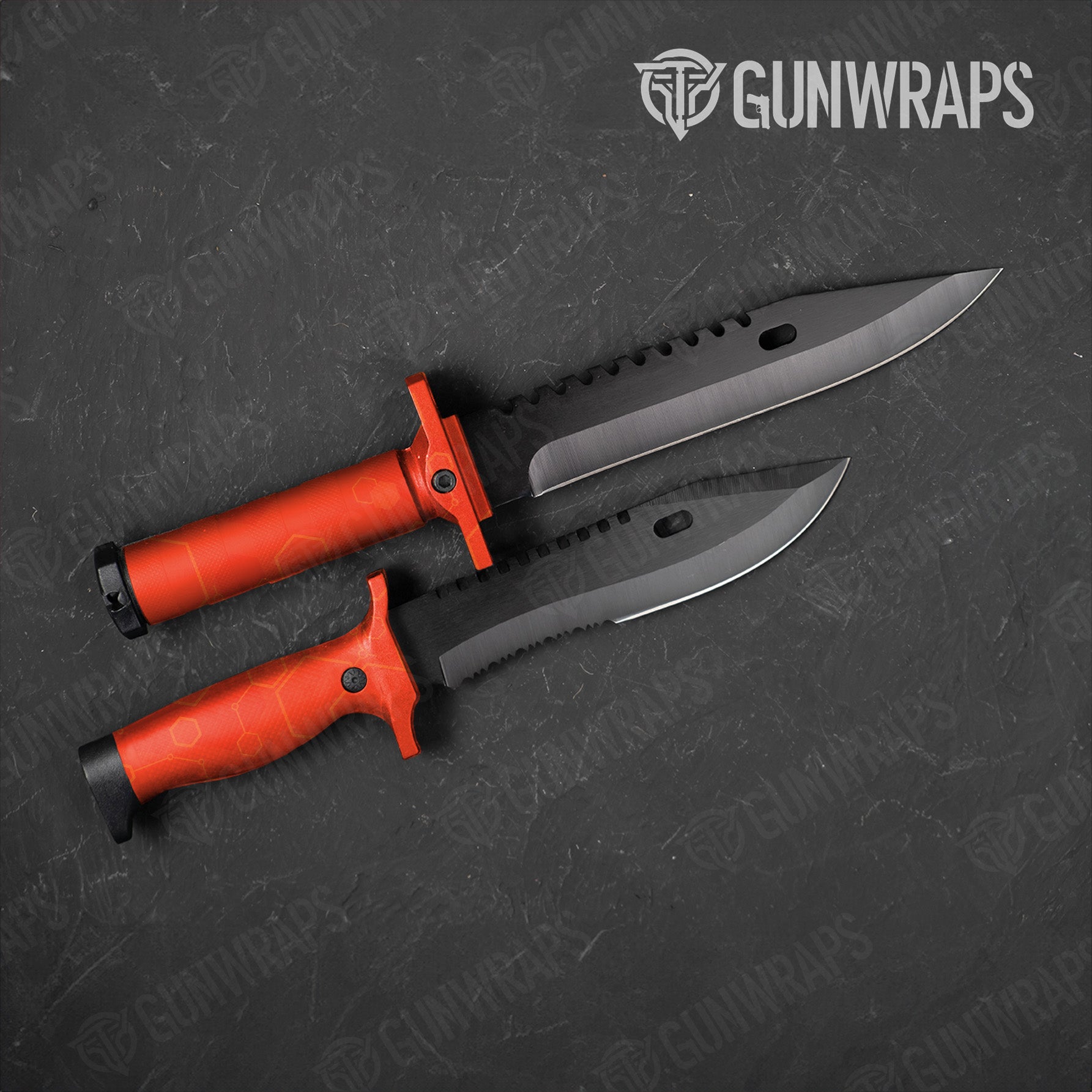 Hex DNA Elite Orange Knife Gear Skin Vinyl Wrap