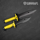 Hex DNA Elite Yellow Knife Gear Skin Vinyl Wrap