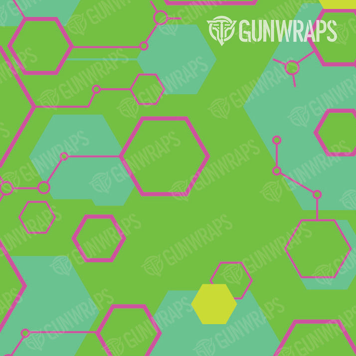 AR 15 Hex DNA Magenta Lime Gun Skin Pattern