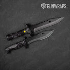 Hex DNA Yellow Knife Gear Skin Vinyl Wrap