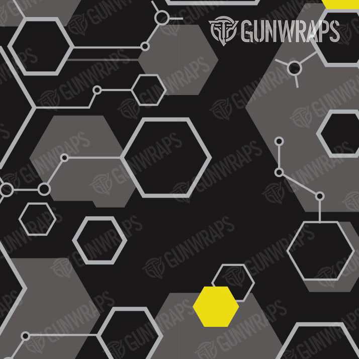 Tactical Hex DNA Yellow Gun Skin Pattern