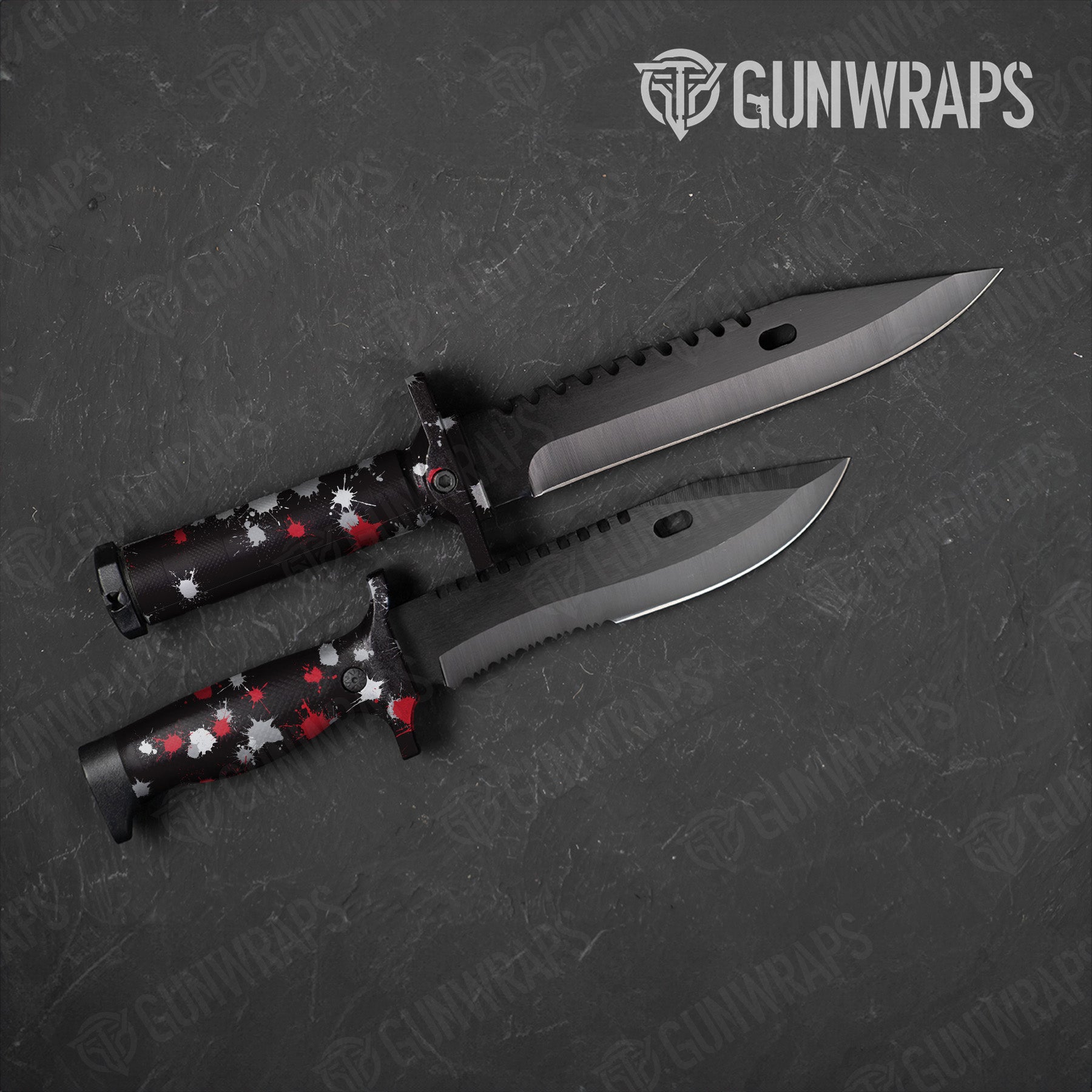 Knife Paintball Red Tiger Gear Skin Vinyl Wrap