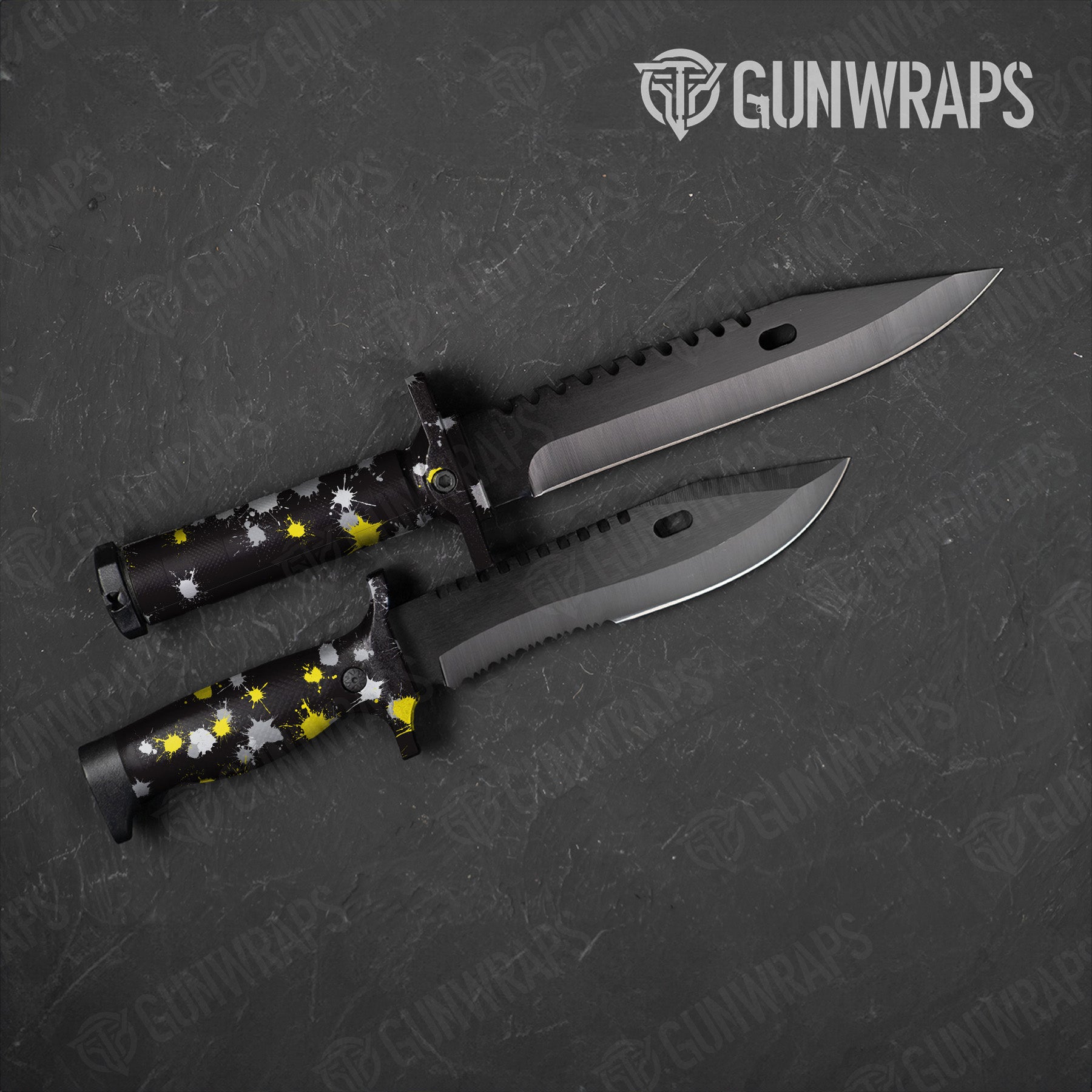 Knife Paintball Yellow Tiger Gear Skin Vinyl Wrap