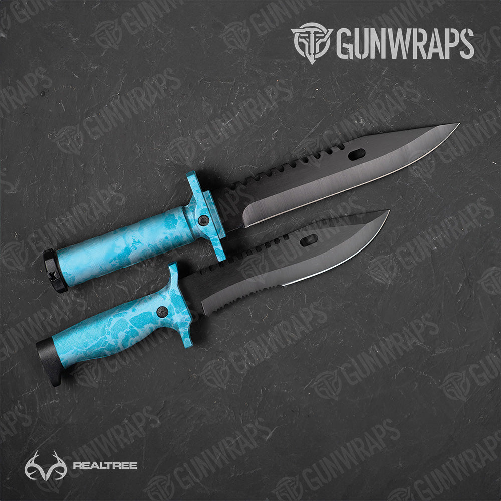 Knife Realtree WAV3 Light Blue Camo Gun Skin Vinyl Wrap