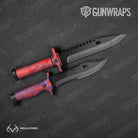 Knife Realtree WAV3 Red Blue Camo Gun Skin Vinyl Wrap