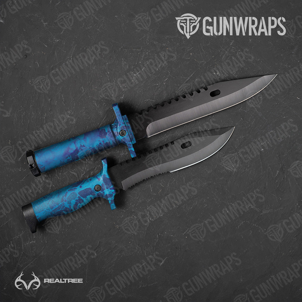 Knife Realtree WAV3 Standard Blue Camo Gun Skin Vinyl Wrap