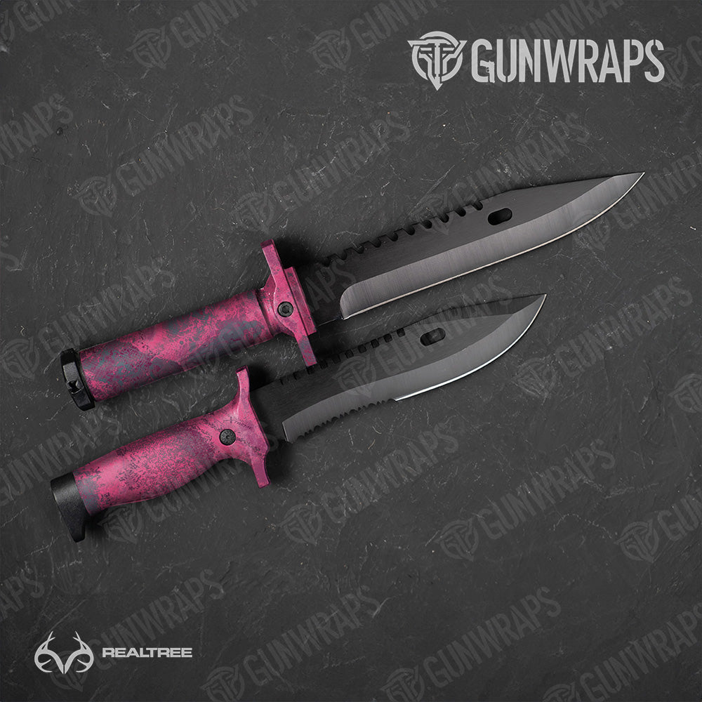 Knife Realtree XTREME Dark Magenta Camo Gun Skin Vinyl Wrap