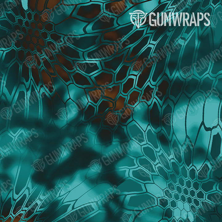 Universal Sheet Kryptek Turquoise Camo Gun Skin Pattern