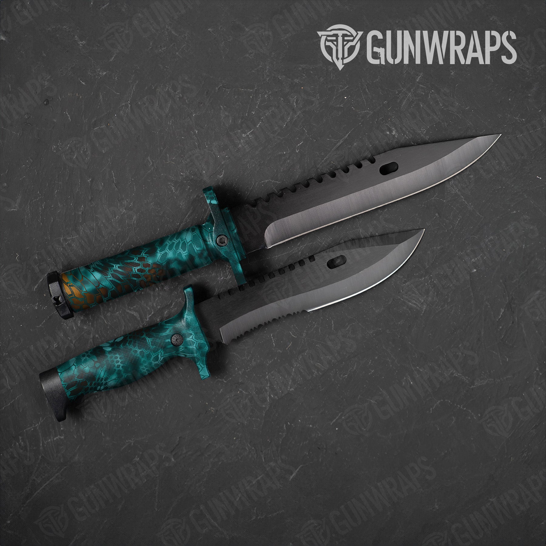 Knife Kryptek Turquoise Camo Gear Skin Vinyl Wrap