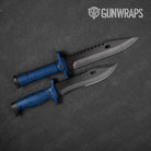 Battle Storm Elite Blue Camo Knife Gear Skin Vinyl Wrap