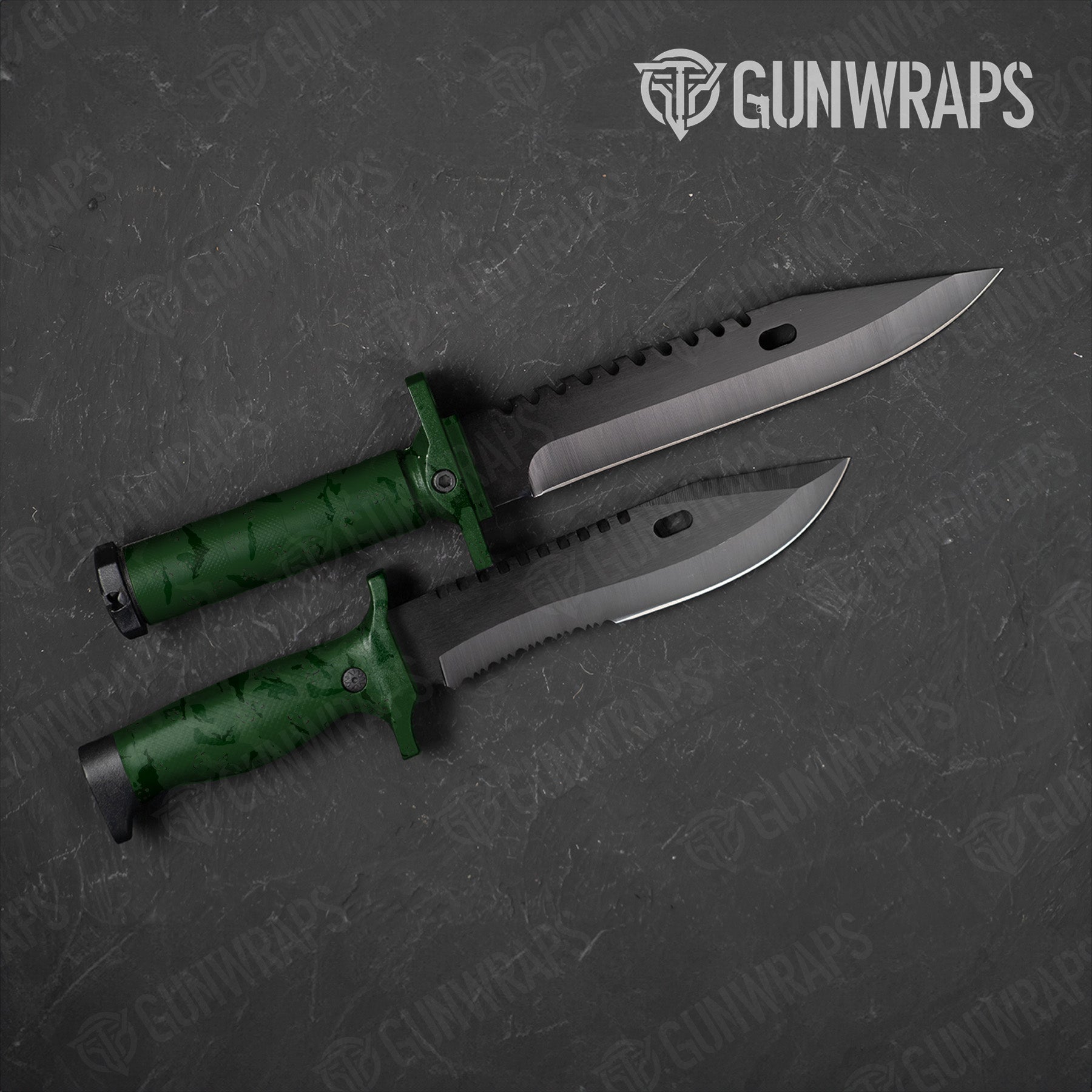 Battle Storm Elite Green Camo Knife Gear Skin Vinyl Wrap