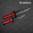 Battle Storm Elite Red Camo Knife Gear Skin Vinyl Wrap