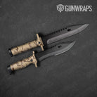 Battle Storm Desert Camo Knife Gear Skin Vinyl Wrap