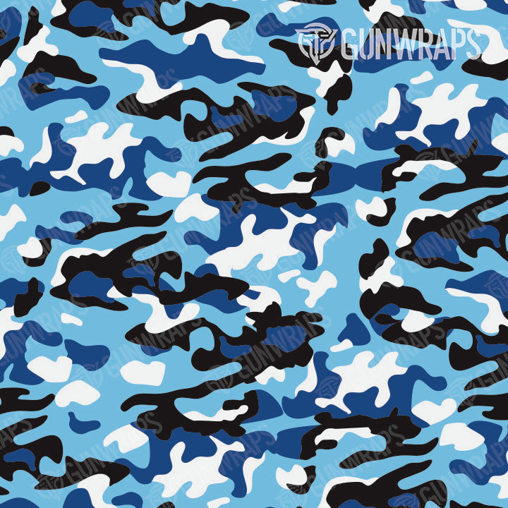 AR 15 Classic Baby Blue Camo Gun Skin Pattern