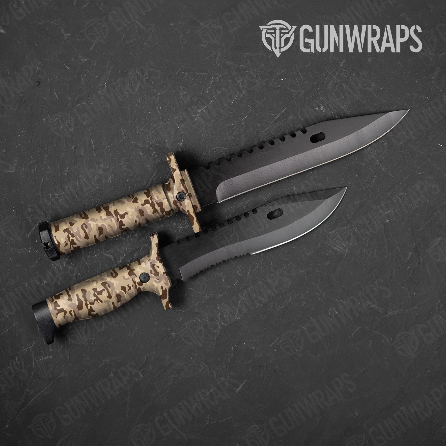 Classic Desert Camo Knife Gear Skin Vinyl Wrap