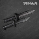 Classic Elite Black Camo Knife Gear Skin Vinyl Wrap