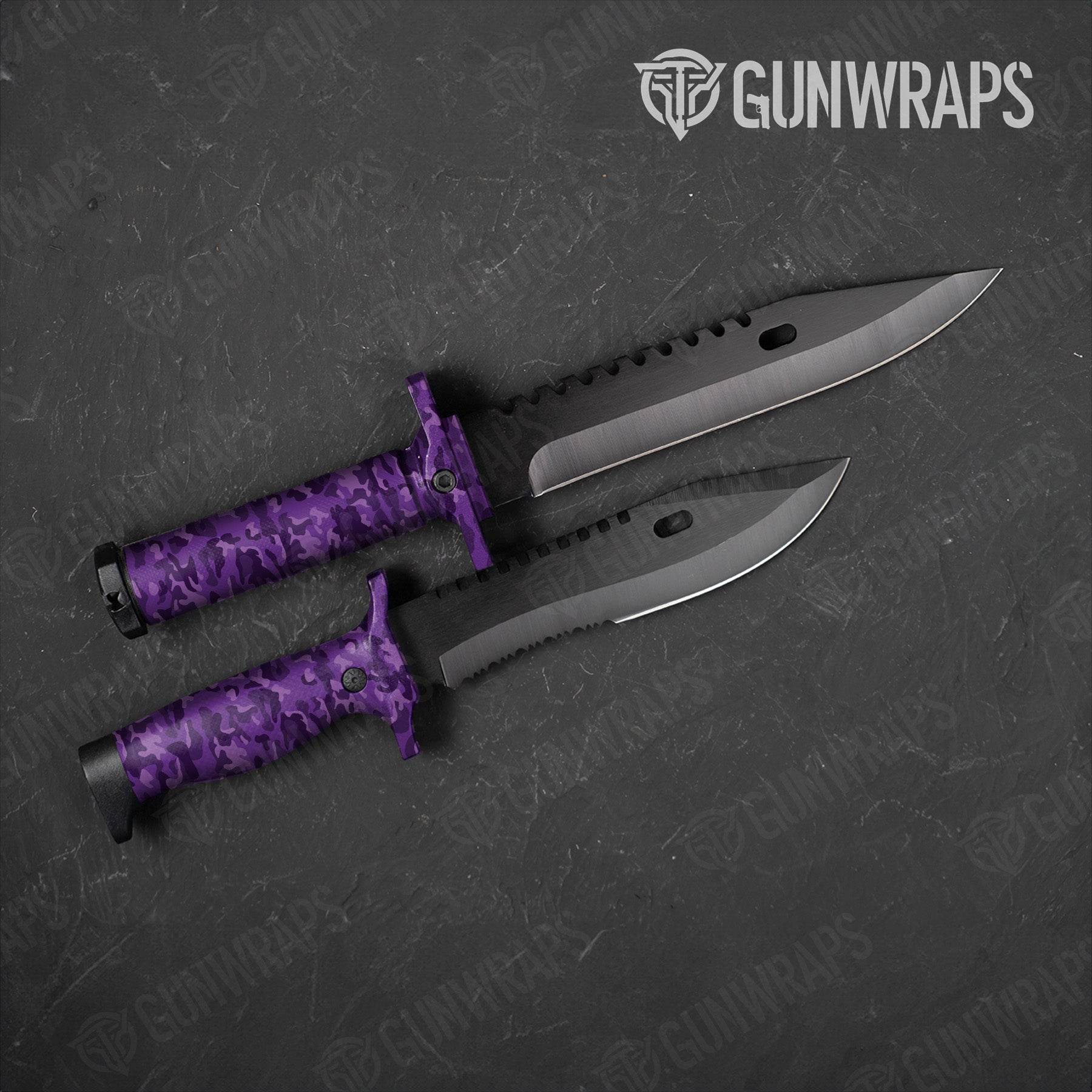 Classic Elite Purple Camo Knife Gear Skin Vinyl Wrap