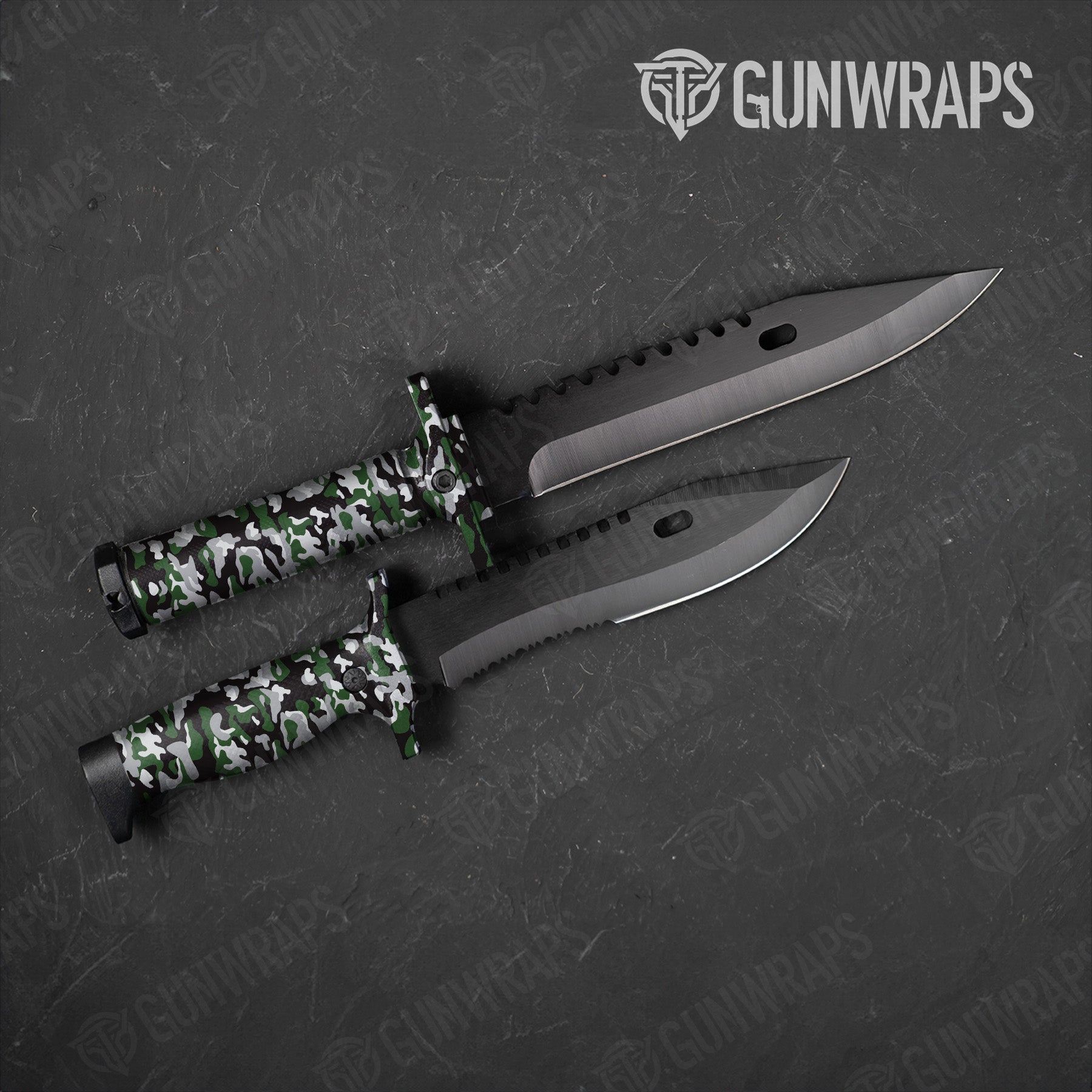 Classic Green Tiger Camo Knife Gear Skin Vinyl Wrap