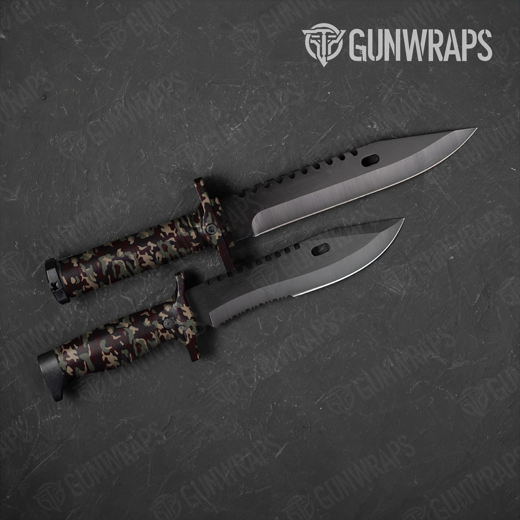 Classic Militant Blood Camo Knife Gear Skin Vinyl Wrap