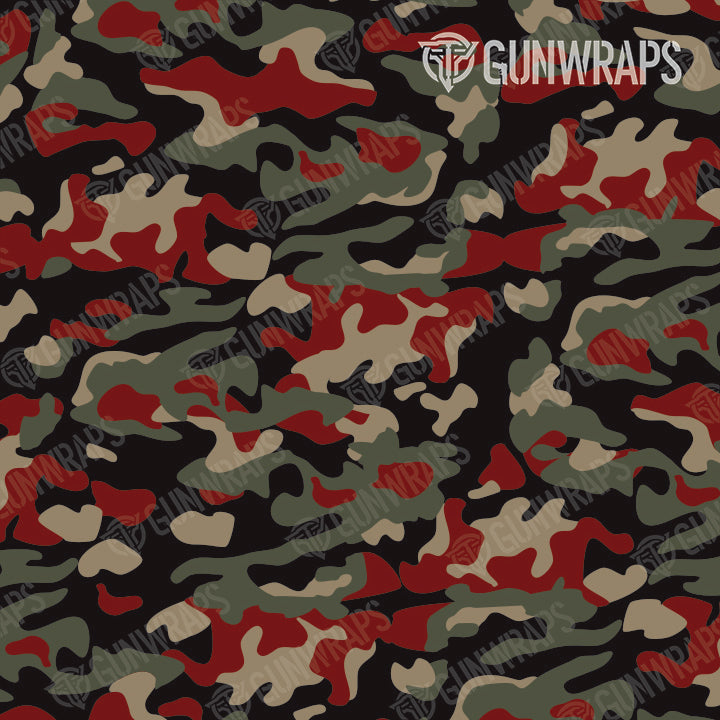 AR 15 Classic Militant Red Camo Gun Skin Pattern