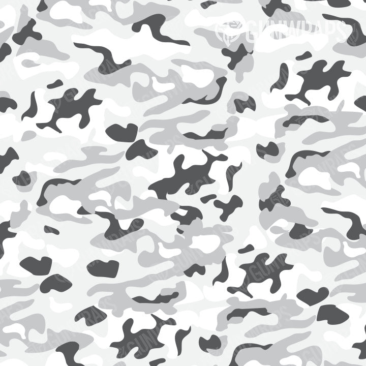 AR 15 Classic Snow Camo Gun Skin Pattern