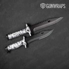 Classic Snow Camo Knife Gear Skin Vinyl Wrap