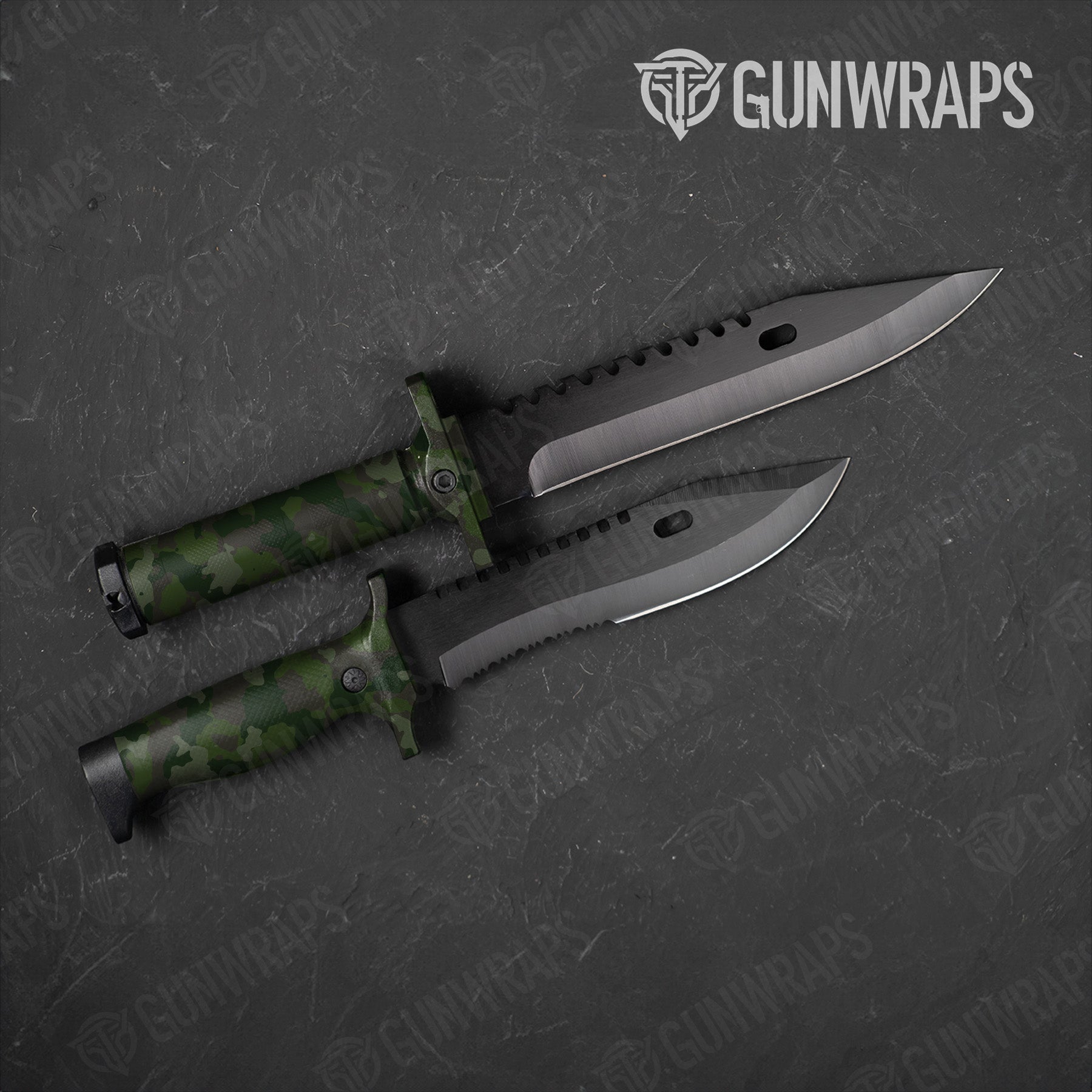 Cumulus Army Dark Green Camo Knife Gear Skin Vinyl Wrap