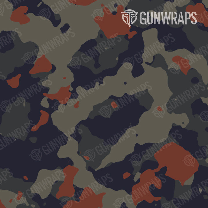 Rifle Cumulus Blue Copper Camo Gun Skin Pattern