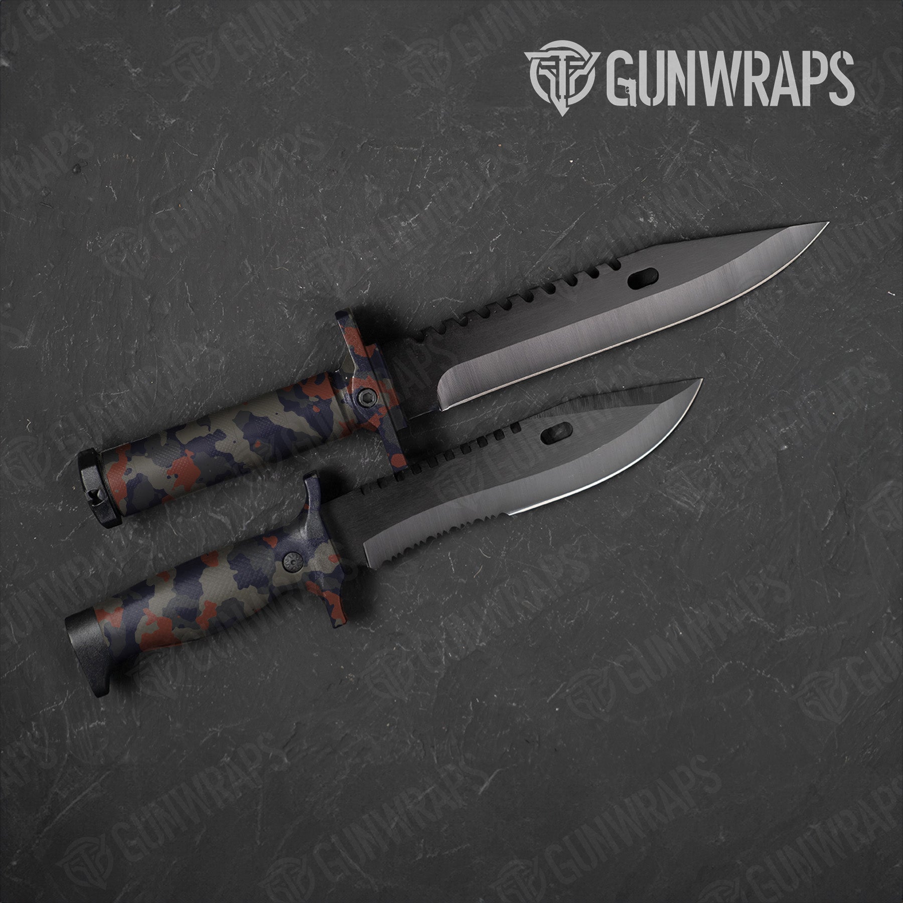 Cumulus Blue Copper Camo Knife Gear Skin Vinyl Wrap