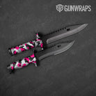 Cumulus Magenta Tiger Camo Knife Gear Skin Vinyl Wrap