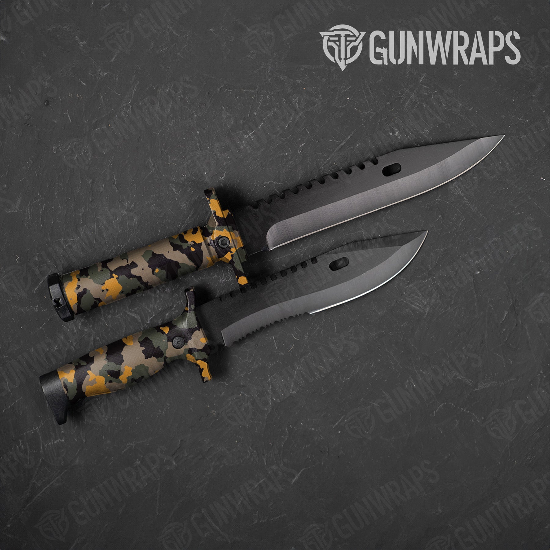 Cumulus Militant Yellow Camo Knife Gear Skin Vinyl Wrap