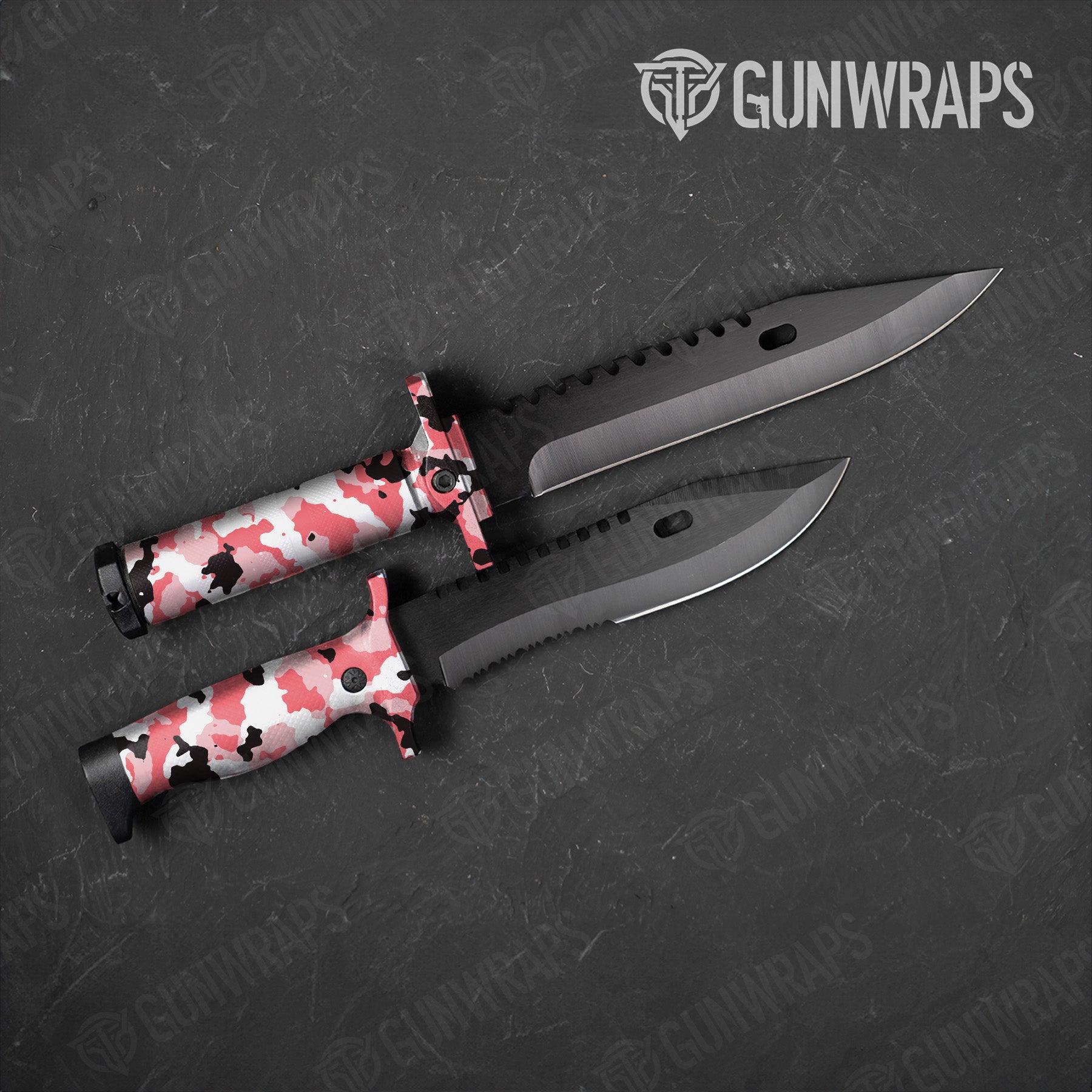 Cumulus Pink Camo Knife Gear Skin Vinyl Wrap