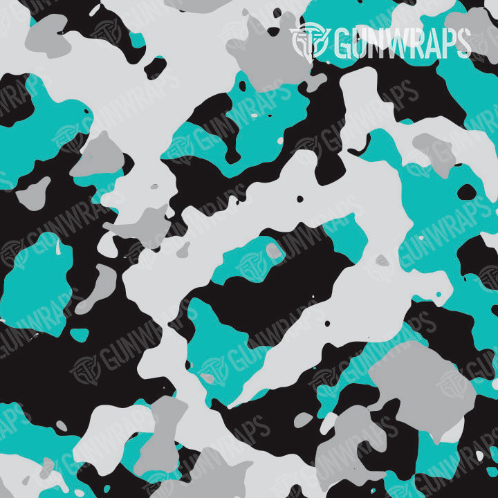 AR 15 Mag Well Cumulus Tiffany Blue Tiger Camo Gun Skin Pattern