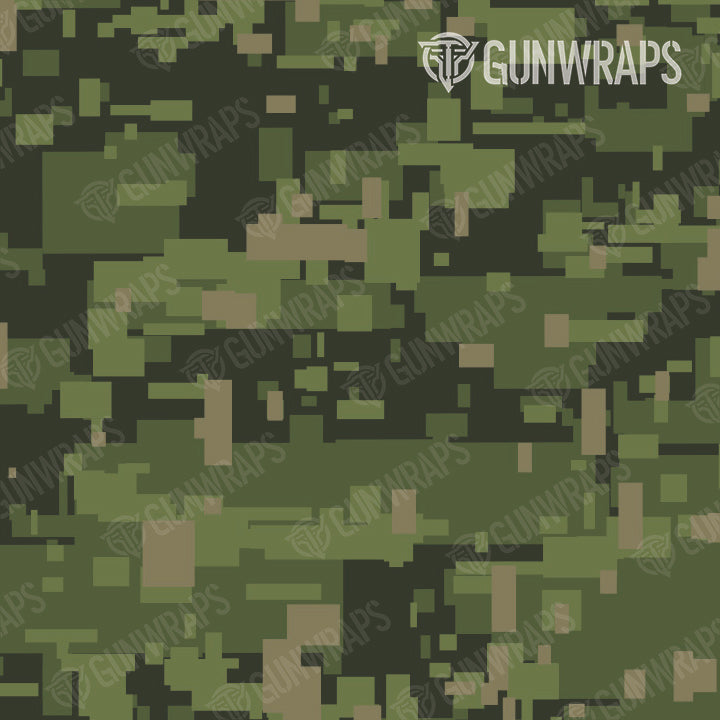 Rifle Digital Army Green Camo Gun Skin Pattern