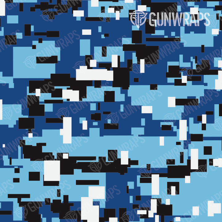 AR 15 Digital Baby Blue Camo Gun Skin Pattern