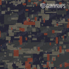 Rifle Digital Blue Copper Camo Gun Skin Pattern