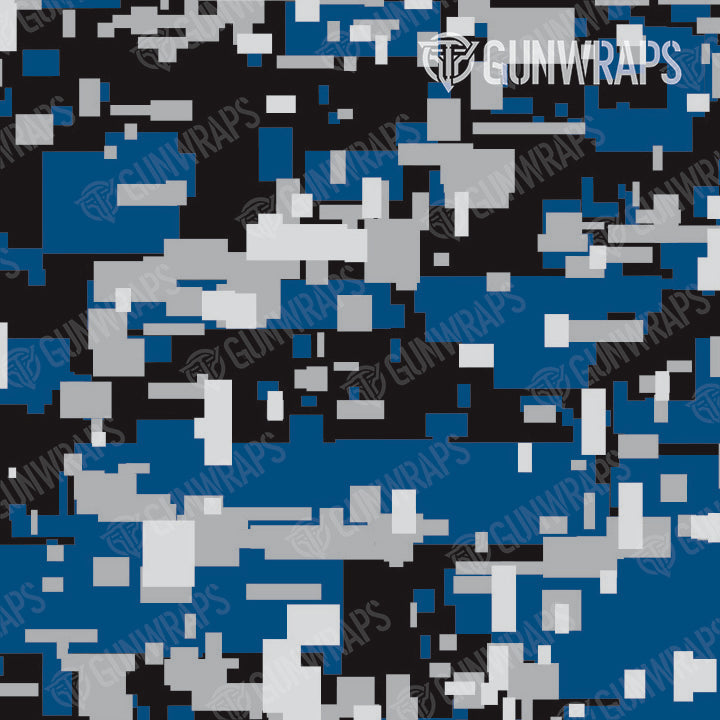 AR 15 Digital Blue Tiger Camo Gun Skin Pattern