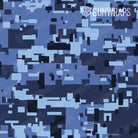 AR 15 Digital Blue Urban Night Camo Gun Skin Pattern