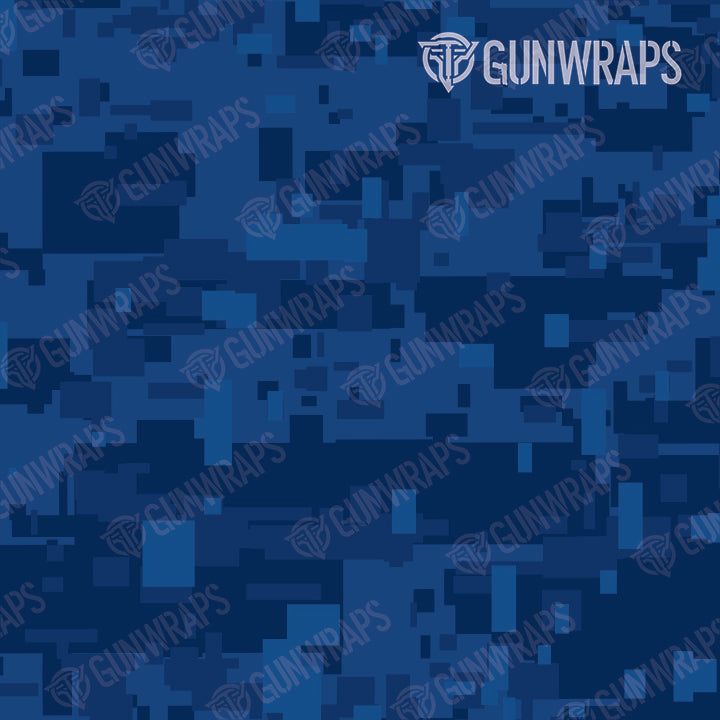 Rifle Digital Elite Blue Camo Gun Skin Pattern