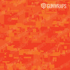 AR 15 Digital Elite Orange Camo Gun Skin Pattern