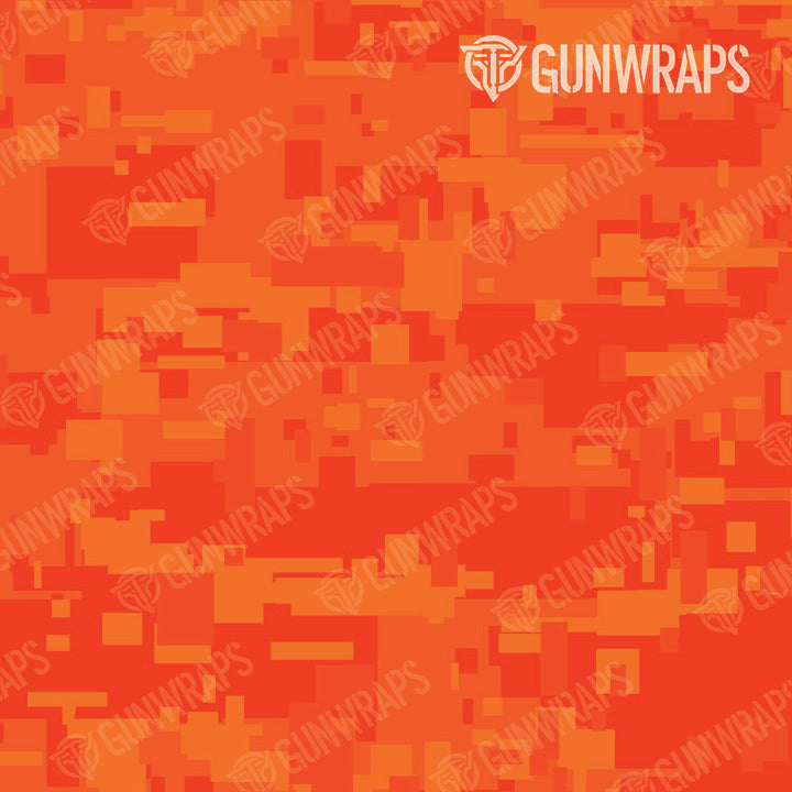 AK 47 Digital Elite Orange Camo Gun Skin Pattern