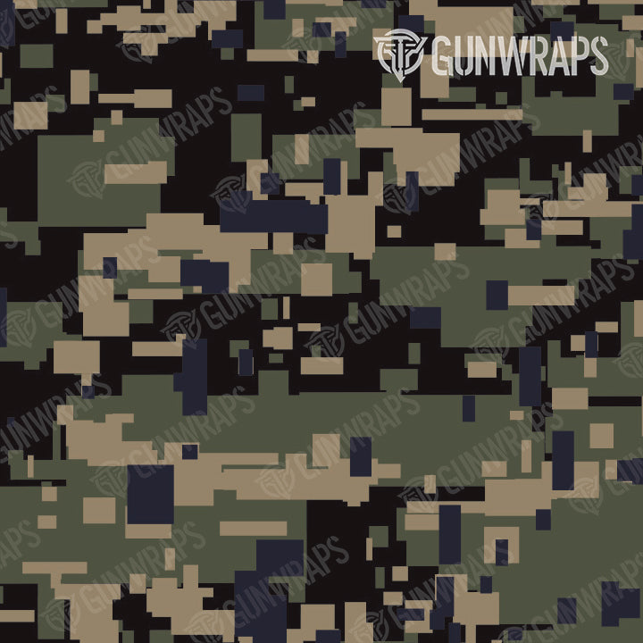 AR 15 Digital Militant Blue Camo Gun Skin Pattern