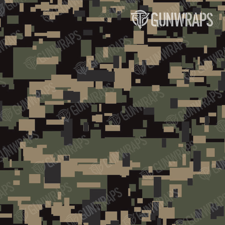 AR 15 Mag & Mag Well Digital Militant Charcoal Camo Gun Skin Pattern