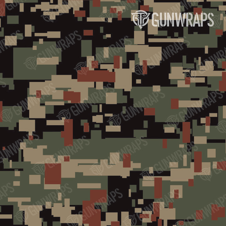 AR 15 Mag & Mag Well Digital Militant Copper Camo Gun Skin Pattern