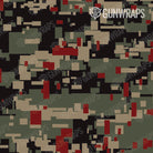 AR 15 Mag & Mag Well Digital Militant Red Camo Gun Skin Pattern