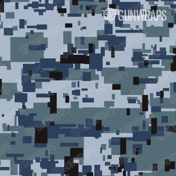 Rifle Digital Navy Camo Gun Skin Pattern